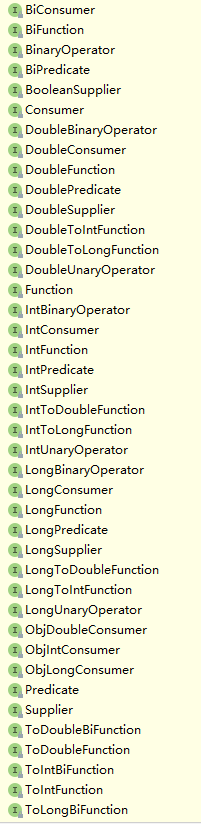 java.util.function定义的接口